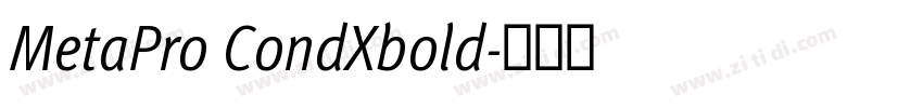 MetaPro CondXbold字体转换